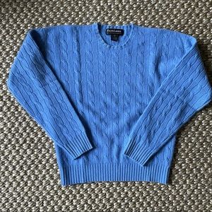 Ralph Lauren blue cableknit cashmere sweater sz M